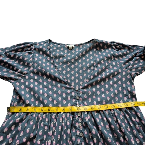 J. Crew Tiered Dress Women S Romantic 90s Babydoll Cottage Puff Sleeve Cotton - Picture 14 of 16